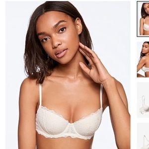 PINK Victoria Secret DATE STRAPPY LOGO PUSH-UP bra